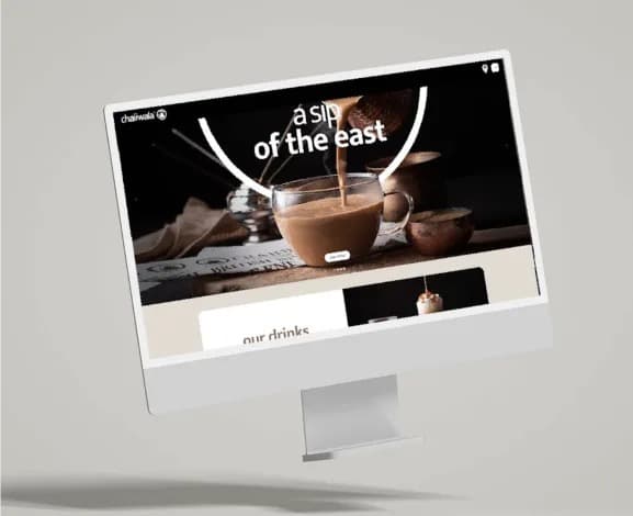 Chaiiwala website design on desktop screen